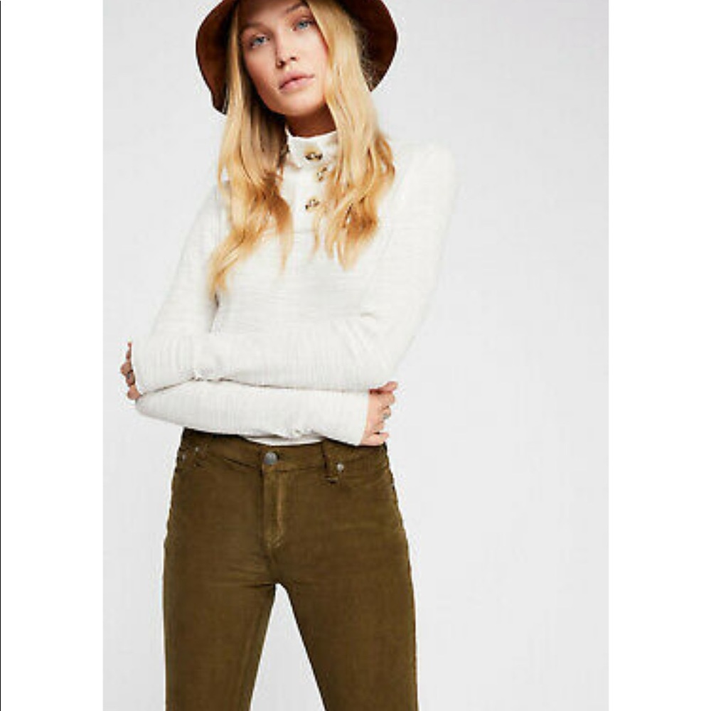 Free People Brown Corduroy Flare Pants